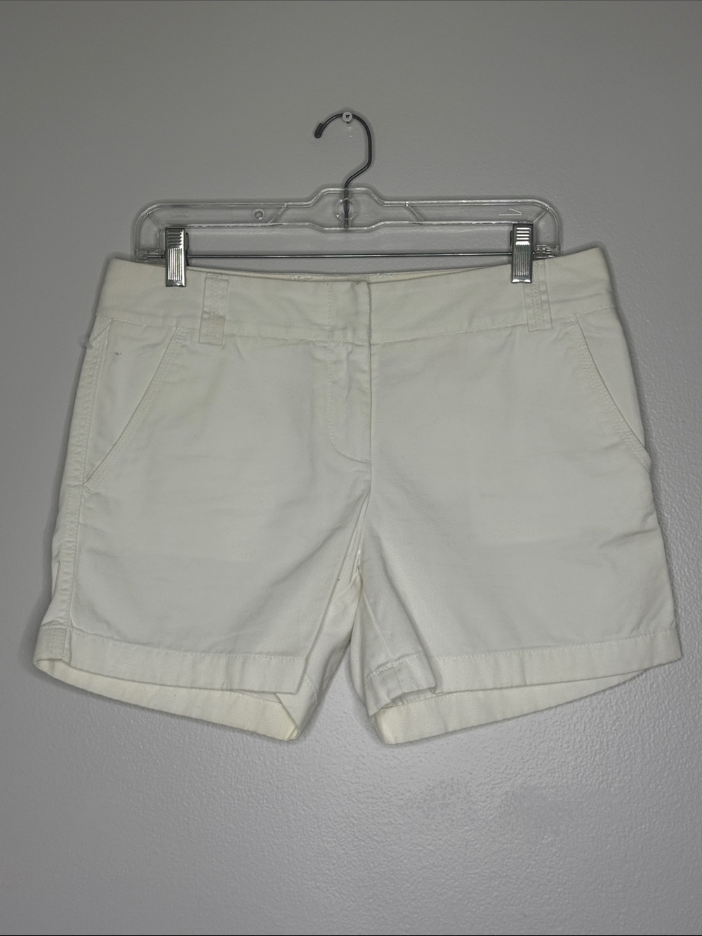J. Crew Cream Classic Twill Chino Shorts Size 6